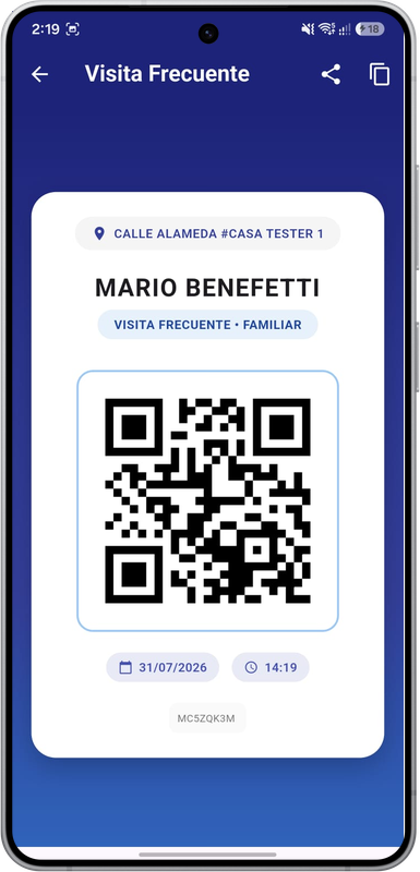 ABITARES: pase de acceso QR